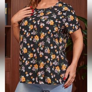 🥀Floral Print Short Sleeve Blouse 🥀